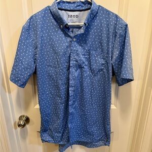 Izod Casual Blue Button Down Shirt